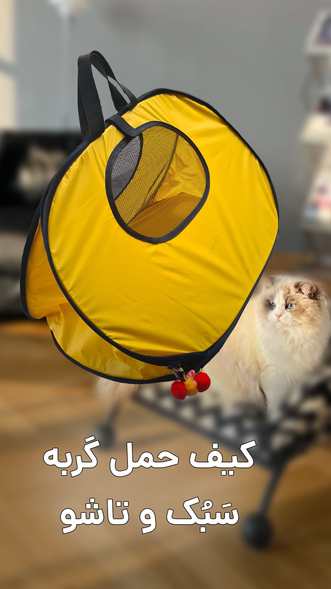 کیف حمل گربه و سگ نژاد کوچک پارچه ای شمعی لی لا پت